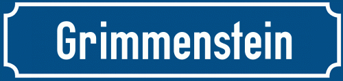 Straßenschild Grimmenstein