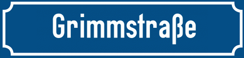 Straßenschild Grimmstraße