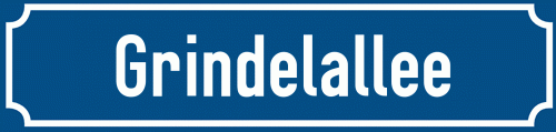 Straßenschild Grindelallee zum kostenlosen Download