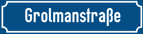 Straßenschild Grolmanstraße zum kostenlosen Download