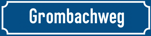 Straßenschild Grombachweg