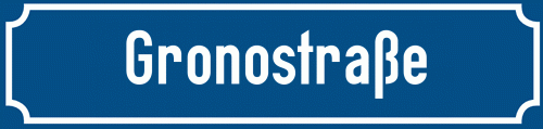 Straßenschild Gronostraße
