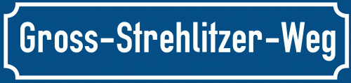 Straßenschild Gross-Strehlitzer-Weg