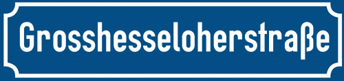 Straßenschild Grosshesseloherstraße