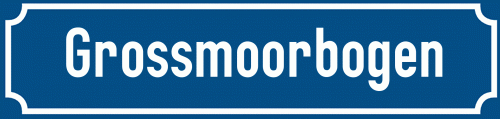 Straßenschild Grossmoorbogen