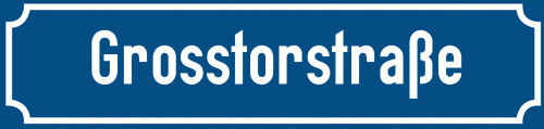 Straßenschild Grosstorstraße
