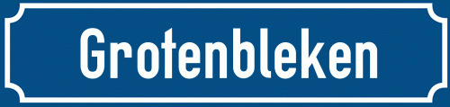 Straßenschild Grotenbleken