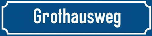 Straßenschild Grothausweg