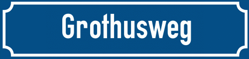 Straßenschild Grothusweg