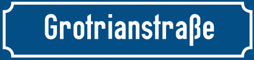 Straßenschild Grotrianstraße