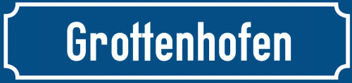 Straßenschild Grottenhofen