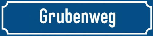 Straßenschild Grubenweg zum kostenlosen Download