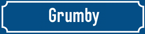 Straßenschild Grumby
