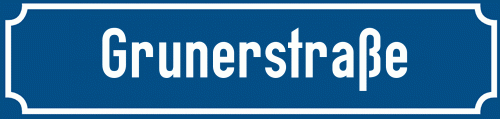 Straßenschild Grunerstraße