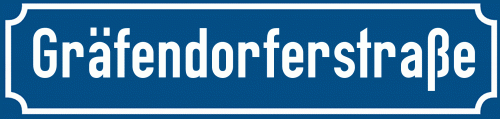 Straßenschild Gräfendorferstraße