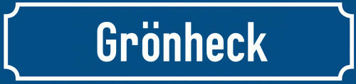 Straßenschild Grönheck