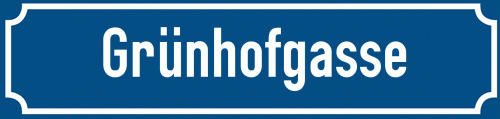 Straßenschild Grünhofgasse