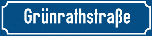 Straßenschild Grünrathstraße