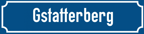 Straßenschild Gstatterberg