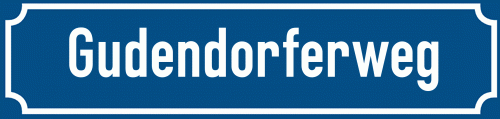 Straßenschild Gudendorferweg