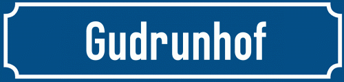 Straßenschild Gudrunhof