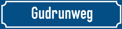 Straßenschild Gudrunweg