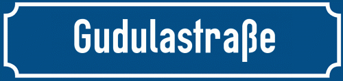 Straßenschild Gudulastraße