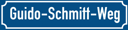 Straßenschild Guido-Schmitt-Weg