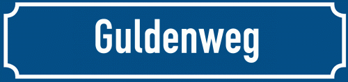 Straßenschild Guldenweg