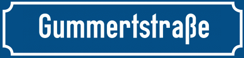 Straßenschild Gummertstraße