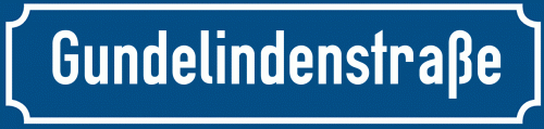 Straßenschild Gundelindenstraße