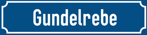 Straßenschild Gundelrebe