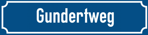 Straßenschild Gundertweg