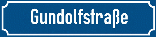 Straßenschild Gundolfstraße
