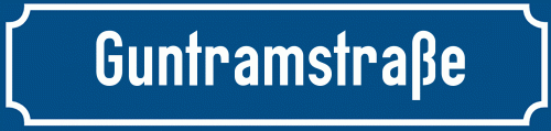 Straßenschild Guntramstraße