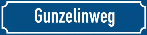 Straßenschild Gunzelinweg