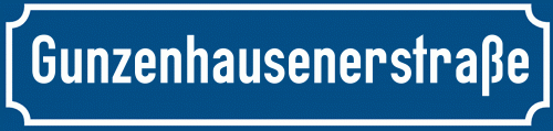 Straßenschild Gunzenhausenerstraße zum kostenlosen Download