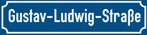 Straßenschild Gustav-Ludwig-Straße