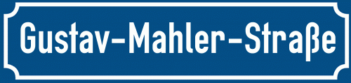 Straßenschild Gustav-Mahler-Straße