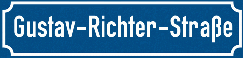 Straßenschild Gustav-Richter-Straße