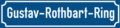 Straßenschild Gustav-Rothbart-Ring