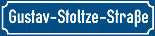 Straßenschild Gustav-Stoltze-Straße