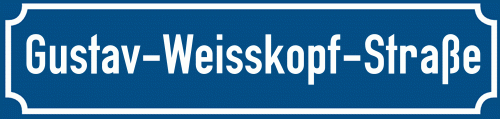 Straßenschild Gustav-Weisskopf-Straße
