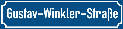Straßenschild Gustav-Winkler-Straße