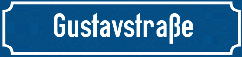 Straßenschild Gustavstraße zum kostenlosen Download