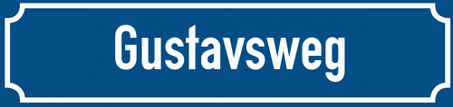 Straßenschild Gustavsweg