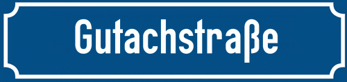 Straßenschild Gutachstraße