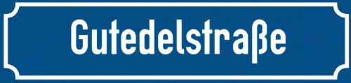Straßenschild Gutedelstraße zum kostenlosen Download