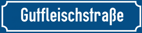 Straßenschild Gutfleischstraße
