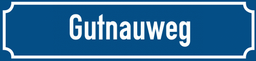 Straßenschild Gutnauweg